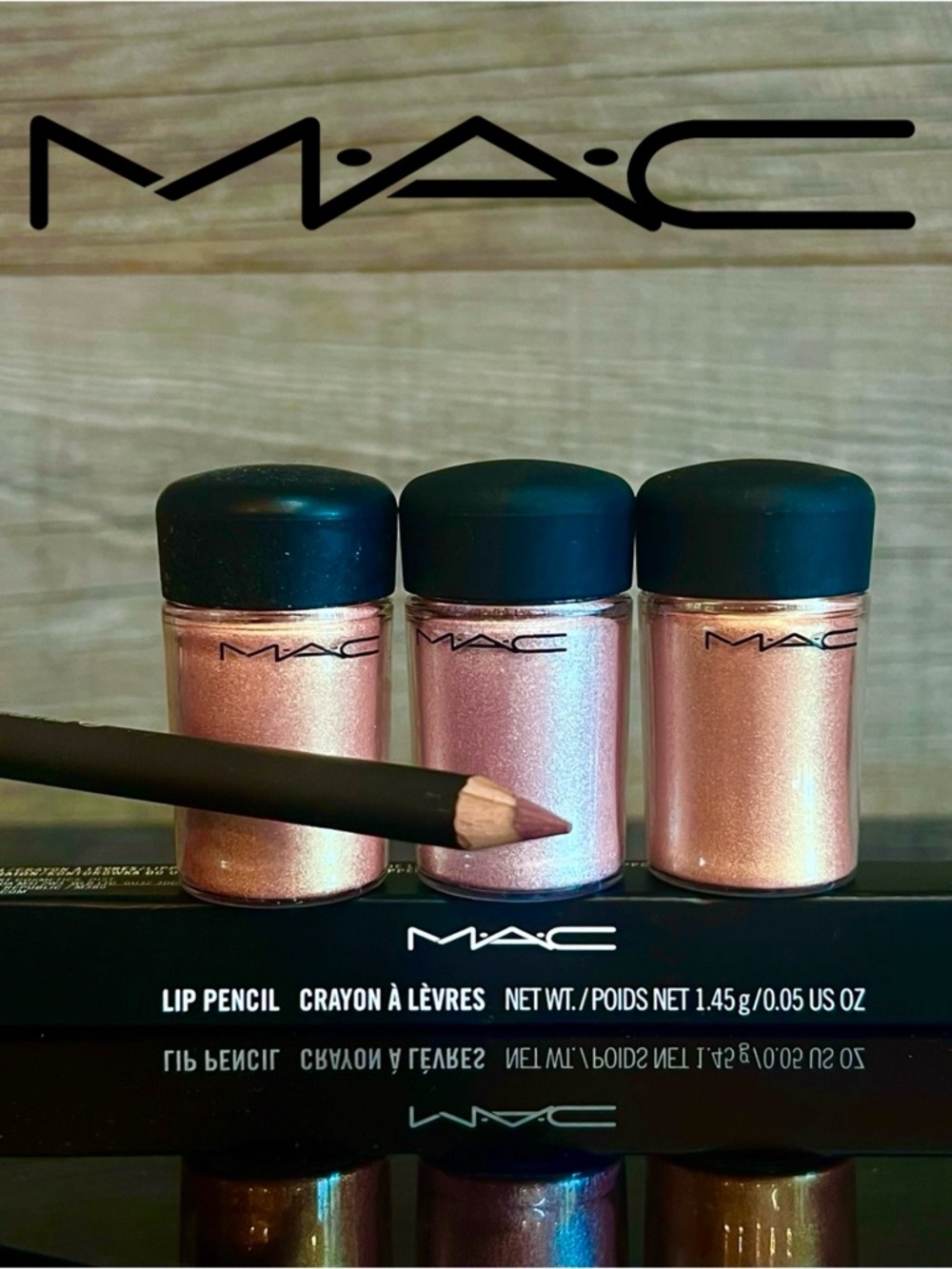 MAC 4 Bundle Cosmetics - Pigment Loose Powders + Lip Pencil, NWOT🆕